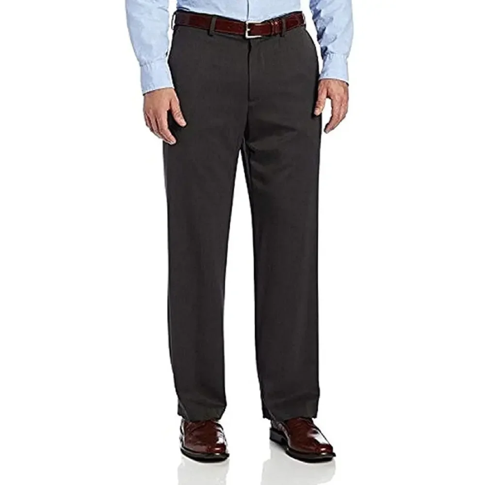 IZOD Dark Gray Straight Leg Dress Pants Size 34 X 30
